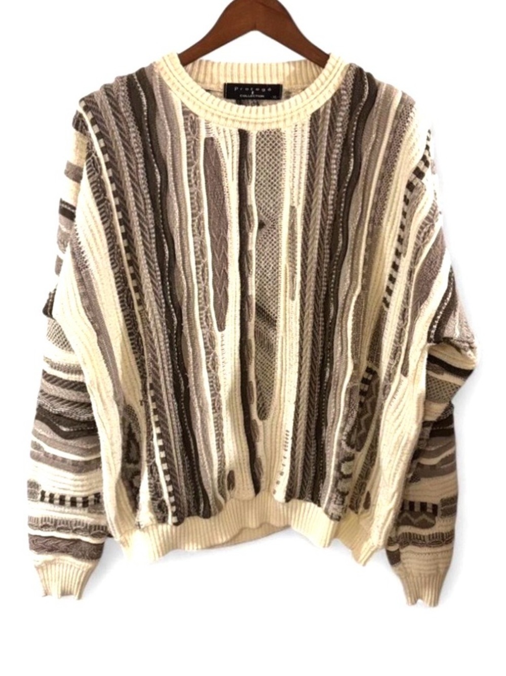 Vintage COOGI-Style 3D Knit Protege Collection Crewneck Sweater Size Men’s XL